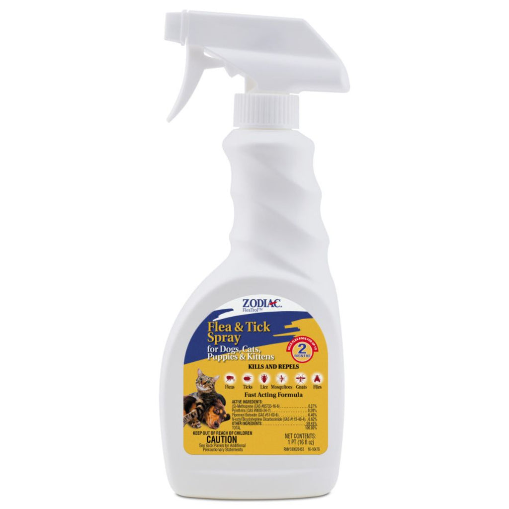 Zodiac Flea Tick Spray for Dogs, Cats, Puppies Kittens 1ea/16 fl oz