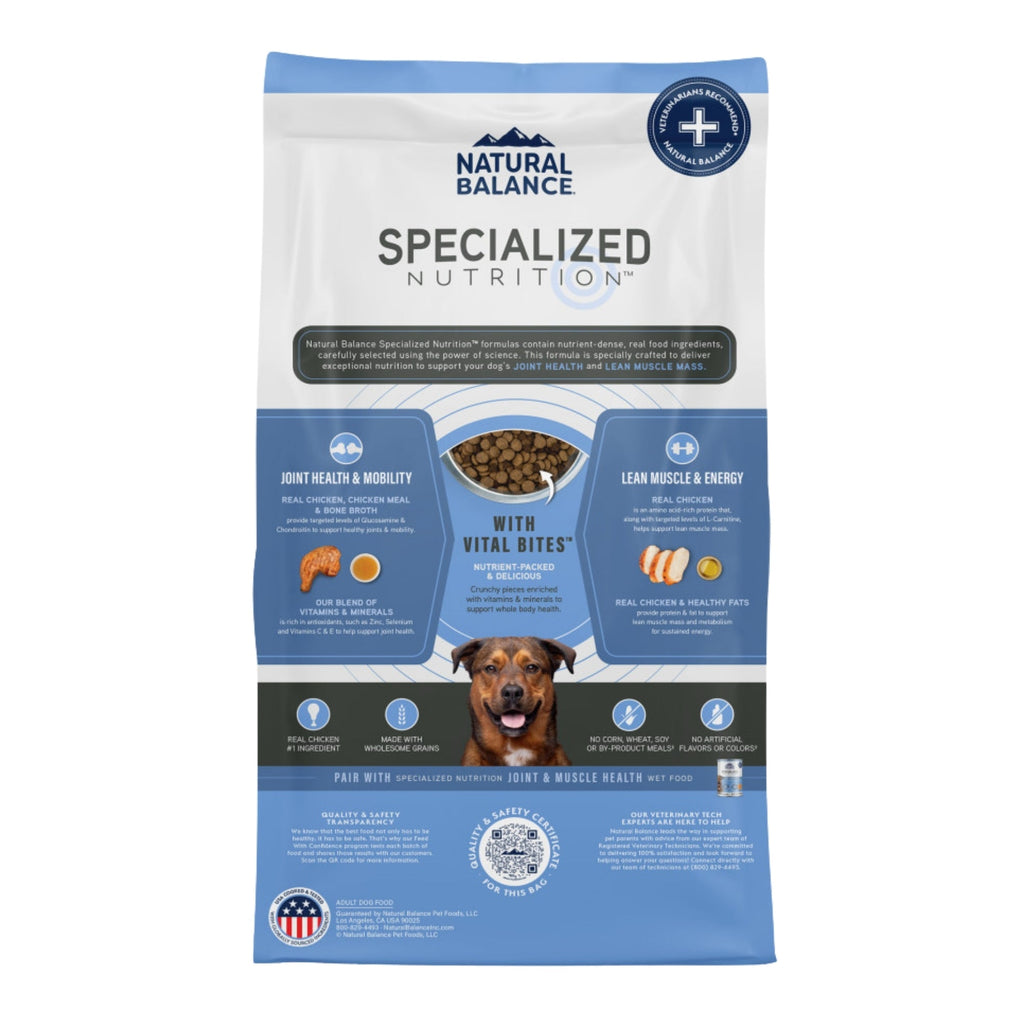 Natural Balance Pet Foods Specialized Joint Muscle Dry Dog Food Chicken Oatmeal, 1ea/3.5 lb