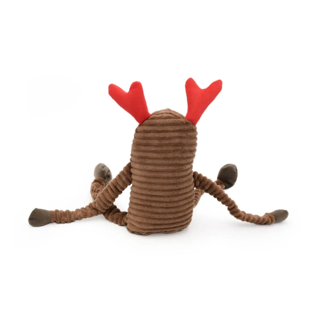 Zippypaws Holiday Crinkles Reindeer Red/Brown Jumbo