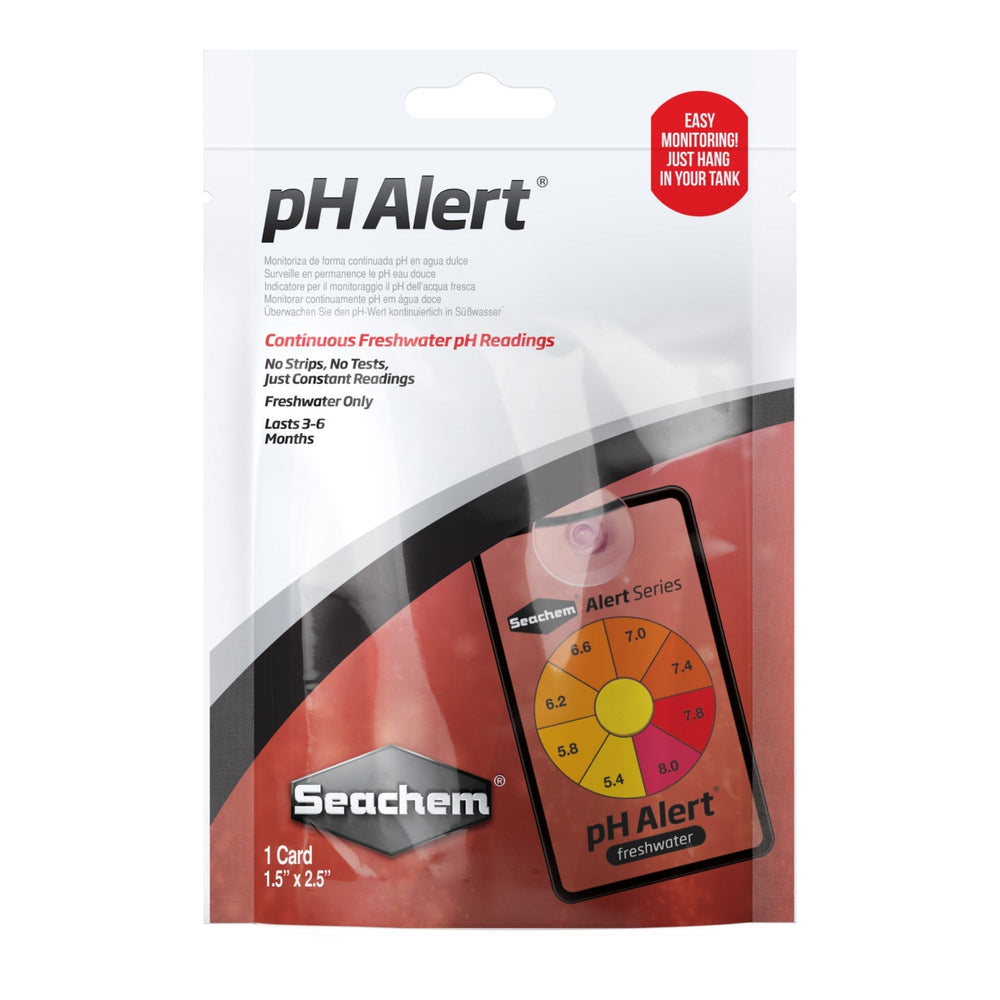 Seachem Laboratories pH Alert 6 Month Monitor 1ea/1 Card, 1.5 In X 2.5 in for your Pet Fish.