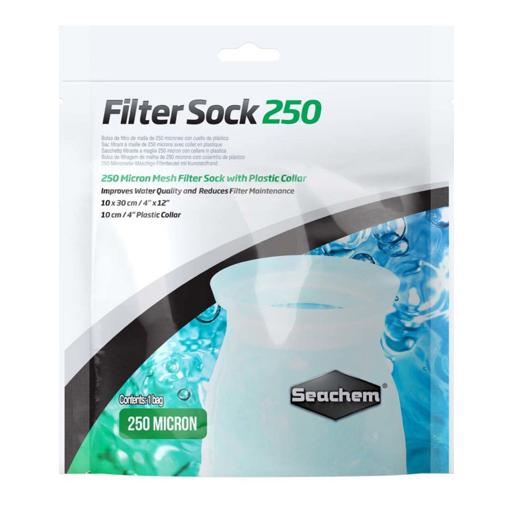 Seachem Laboratories Mesh Filter Sock with Plastic Collar White, 1ea/4In X 12 in, SM for your Pet Fish with Pet Store X!