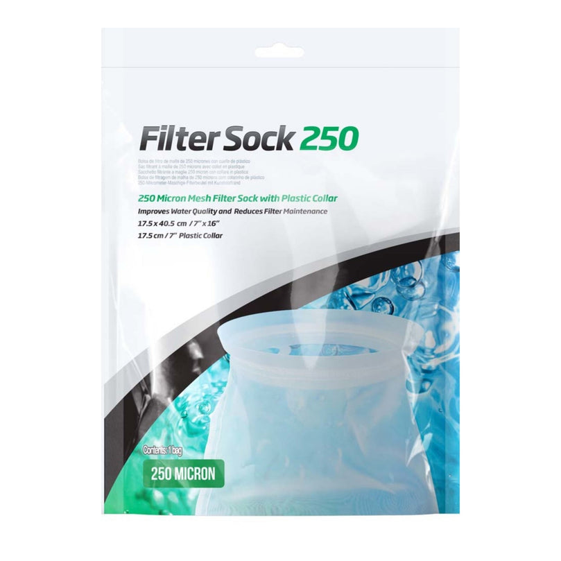 Seachem Laboratories Mesh Filter Sock with Plastic Collar White, 1ea/7In X 16 in, LG for your Pet Fish with Pet Store X!