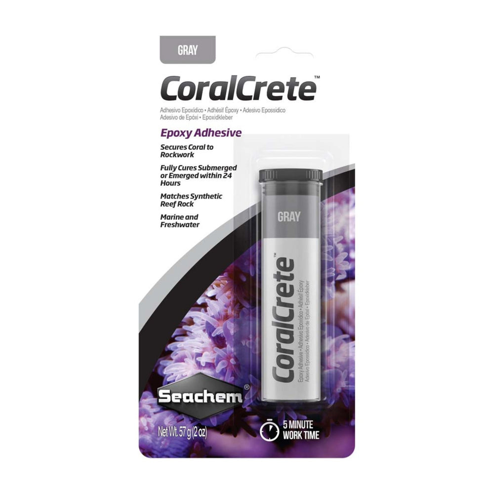 Seachem Laboratories CoralCrete Epoxy Adhesive Grey, 1ea/2 oz.