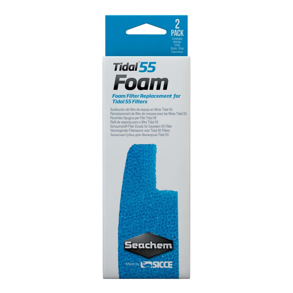 Seachem Laboratories Tidal Foam Sponge For Tidal 55 Filters, Blue, 1ea/2 pk