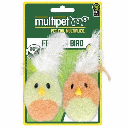 Multipet Feather Birds with Catnip (Assorted colors)