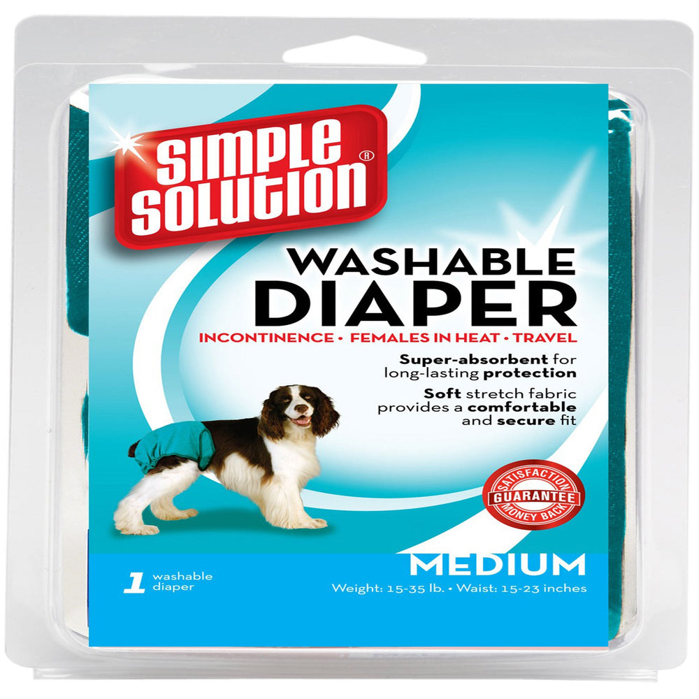 Simple Solution Washable Diaper Blue 1ea/MD