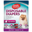 Simple Solution Disposable Diapers White 1ea/XS, 12 pk for your Pet Dog with Pet Store X.