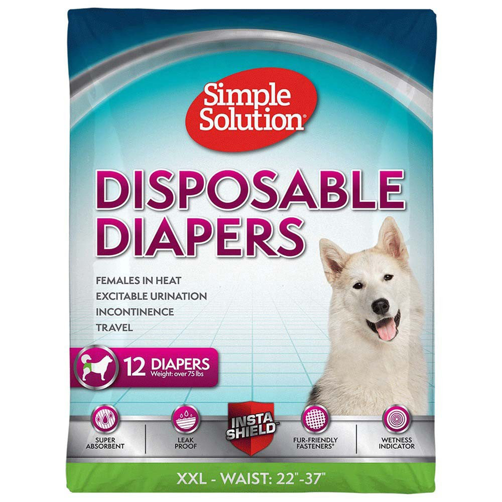 Simple Solution Disposable Diapers White 1ea/XXL, 12 pk