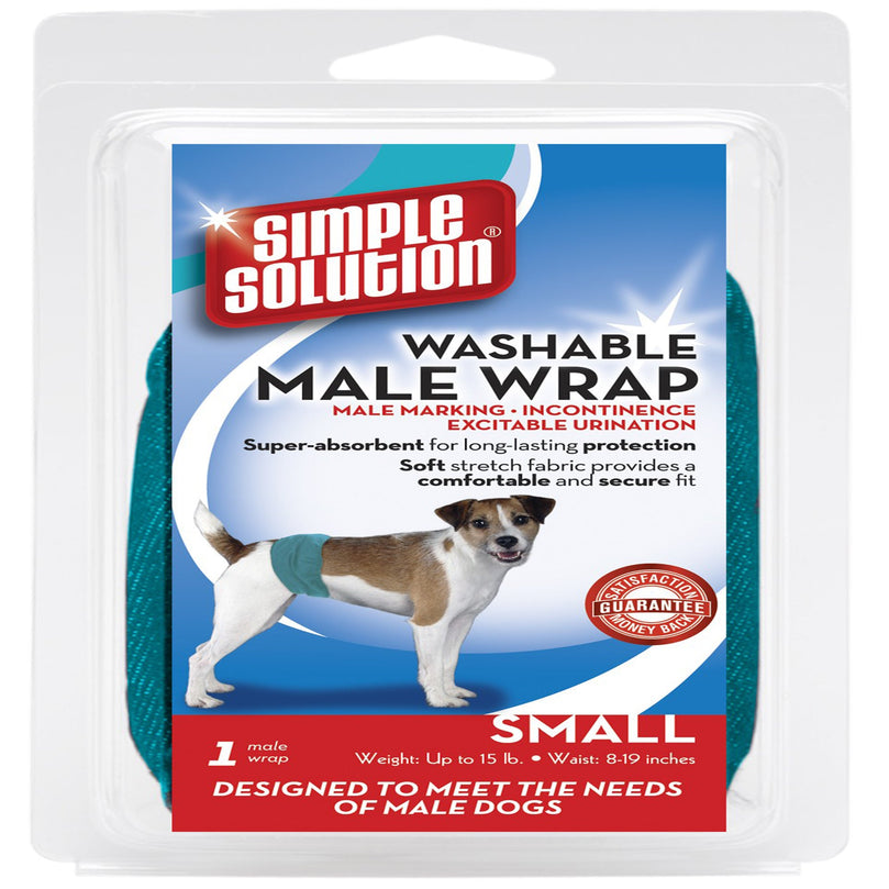 Simple Solution Washable Male Wrap Blue 1ea/SM for your Pet Dog with Pet Store X.