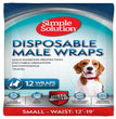 Simple Solution Disposable Male Wraps White 1ea/SM, 12 pk for your Pet Dog with Pet Store X.