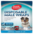 Simple Solution Disposable Male Wraps White 1ea/MD, 12 pk