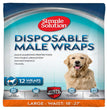 Simple Solution Disposable Male Wraps White 1ea/LG, 12 pk for your Pet Dog with Pet Store X.