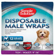 Simple Solution Disposable Male Wraps White 1ea/XS, 12 pk