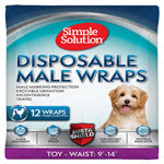 Simple Solution Disposable Male Wraps White 1ea/XS, 12 pk