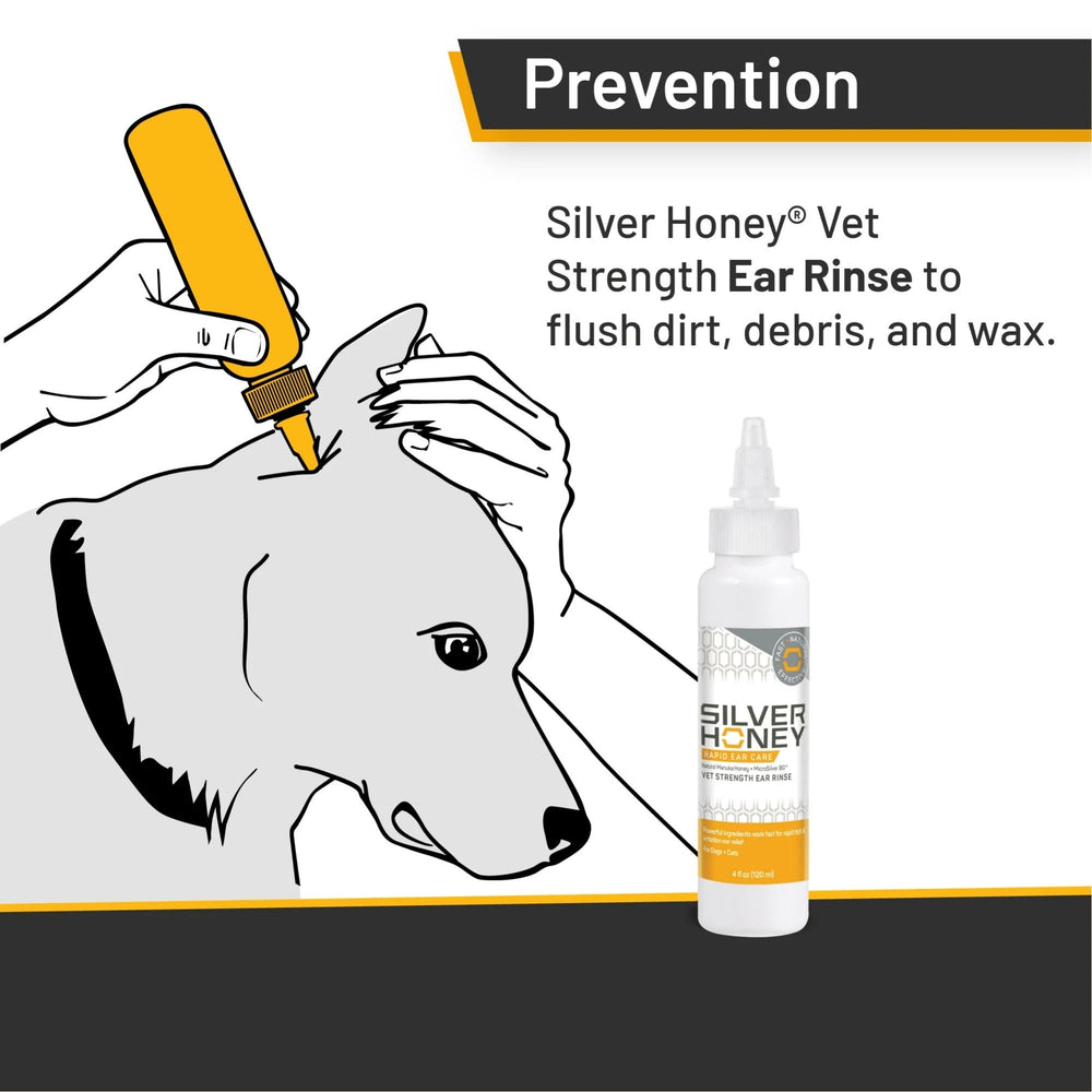 Silver Honey Rapid Ear Care Vet Strength Ear Rinse 4oz.