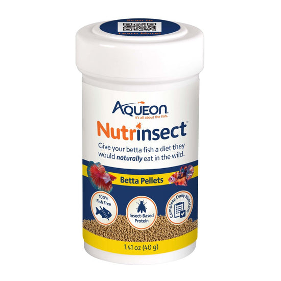 Aqueon Nutrinsect Fish-Free Fish Food Betta Pellets 1ea/141 oz for your Pet Fish with Pet Store X!