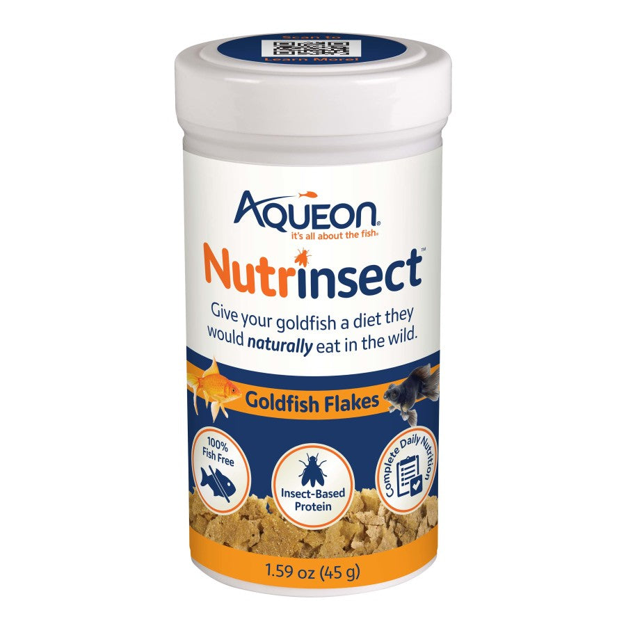 Aqueon Nutrinsect Fish-Free Fish Food Goldfish Flakes 1ea/159 oz for your Pet Fish with Pet Store X!