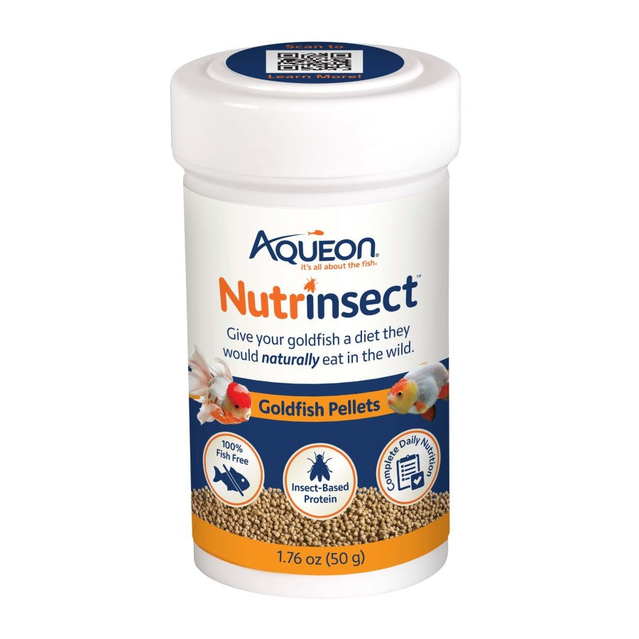 Aqueon Nutrinsect Fish-Free Fish Food Goldfish Pellets 1ea/1.76 oz for your Pet Fish.