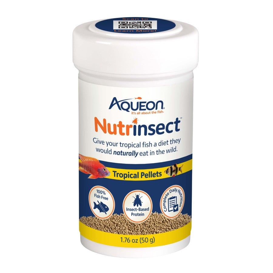 Aqueon Nutrinsect Fish-Free Fish Food Tropical Pellets 1ea/1.76 oz for your Pet Fish.