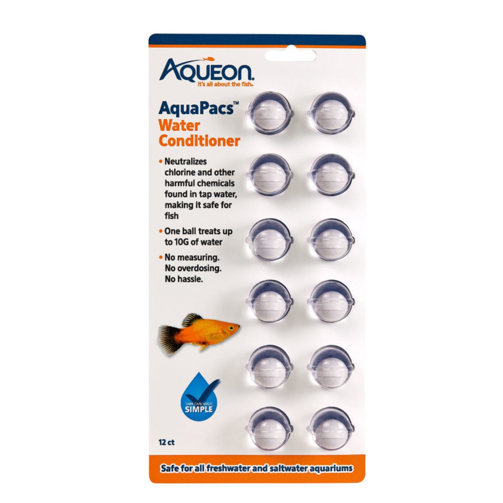 Aqueon AquaPacs Water Conditioner 6ea/12 pk, 10 gal for your Pet Fish.