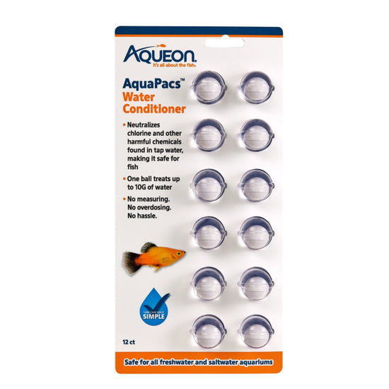 Aqueon AquaPacs Water Conditioner 6ea/12 pk, 10 gal for your Pet Fish with Pet Store X!