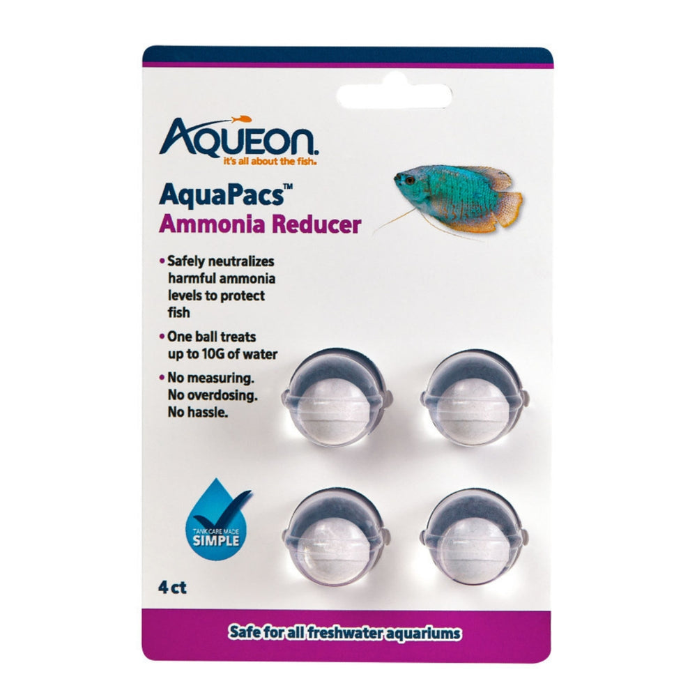 Aqueon AquaPacs Ammonia Reducer 6ea/4 pk, 10 gal for your Pet Fish.