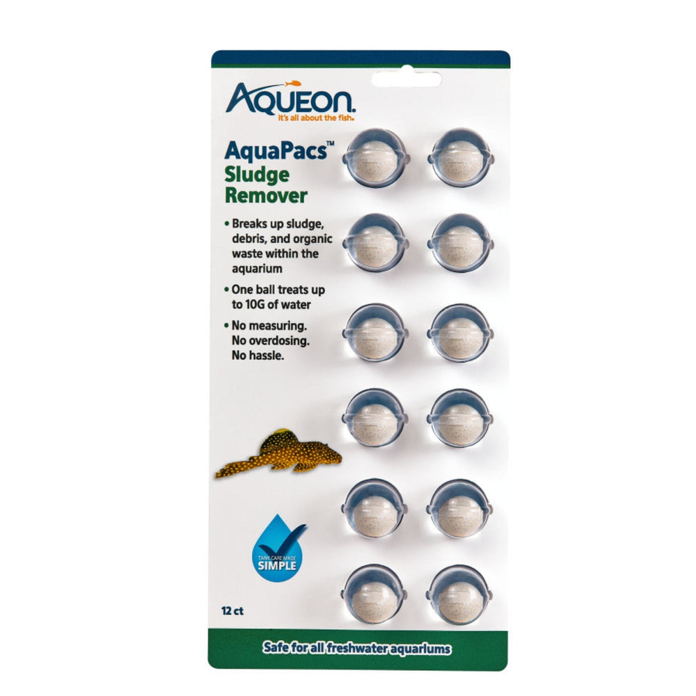 Aqueon AquaPacs Sludge Remover 6ea/12 pk, 10 gal for your Pet Fish.