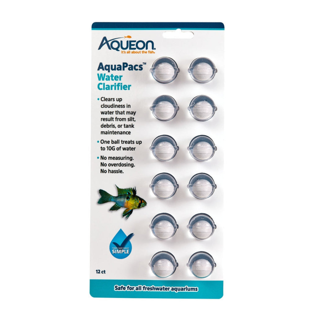 Aqueon AquaPacs Water Clarifier 6ea/12 pk, 10 gal for your Pet Fish.