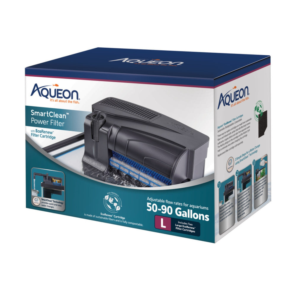 Aqueon SmartClean Power Filter with EcoRenew Filter Cartridge 1ea/50-90 gal for your Pet Fish.