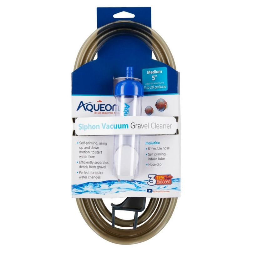 Aqueon Aquarium Siphon Vacuum Gravel Cleaner No Bulb 1ea/Medium - 5 in for your Pet Fish with Pet Store X!