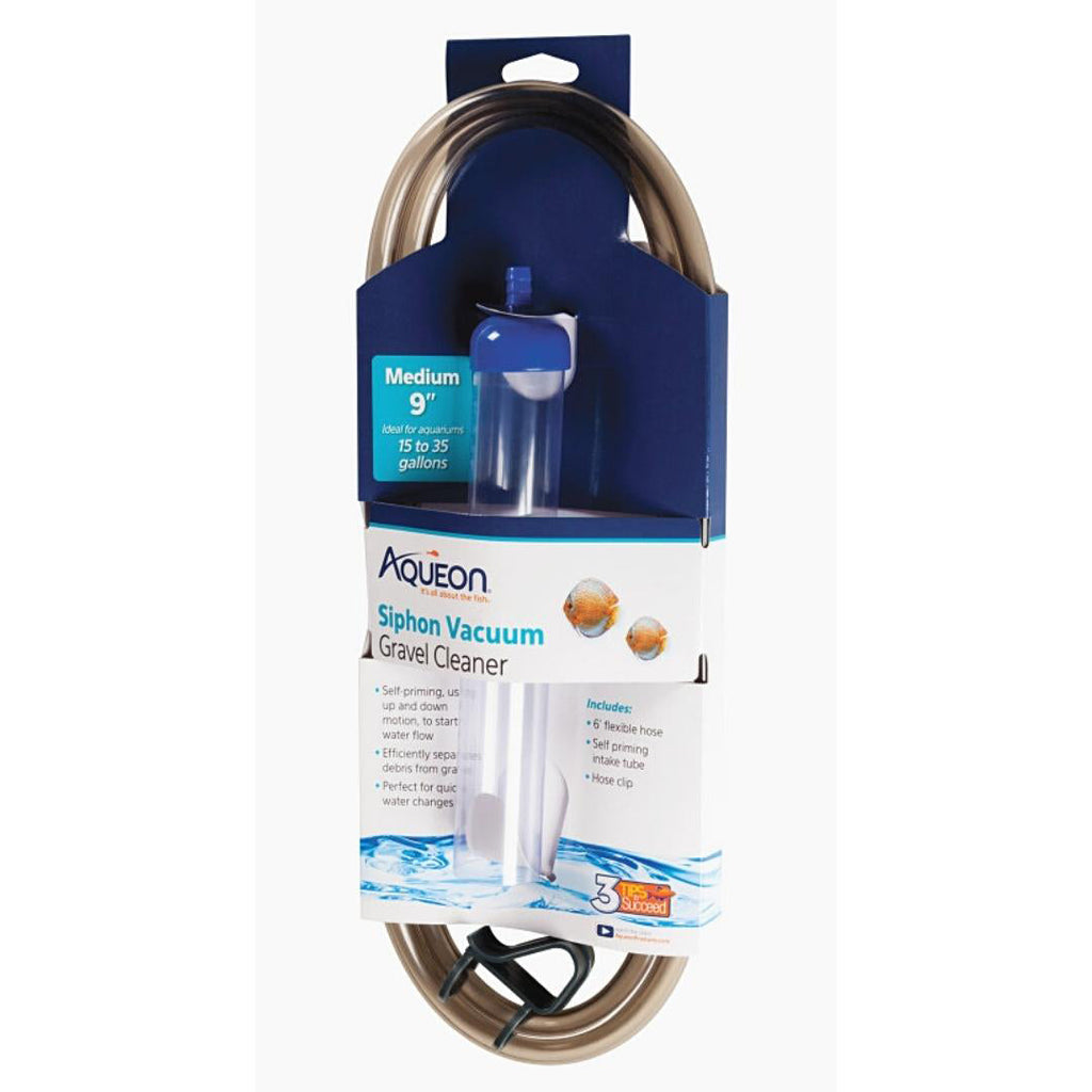 Aqueon Aquarium Siphon Vacuum Gravel Cleaner No Bulb 1ea/Medium - 9 in for your Pet Fish with Pet Store X!