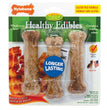 Nylabone Healthy Edibles AllNatural Long Lasting Bacon Chew Treats Bacon, SMall/Regular  Up To 25 Ibs 3 ct for your Pet Dog with Pet Store X.