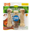 Nylabone Healthy Edibles AllNatural Long Lasting Chicken Dog Chew Treats Chicken, SMall/Regular  Up To 25 Ibs. 3 ct