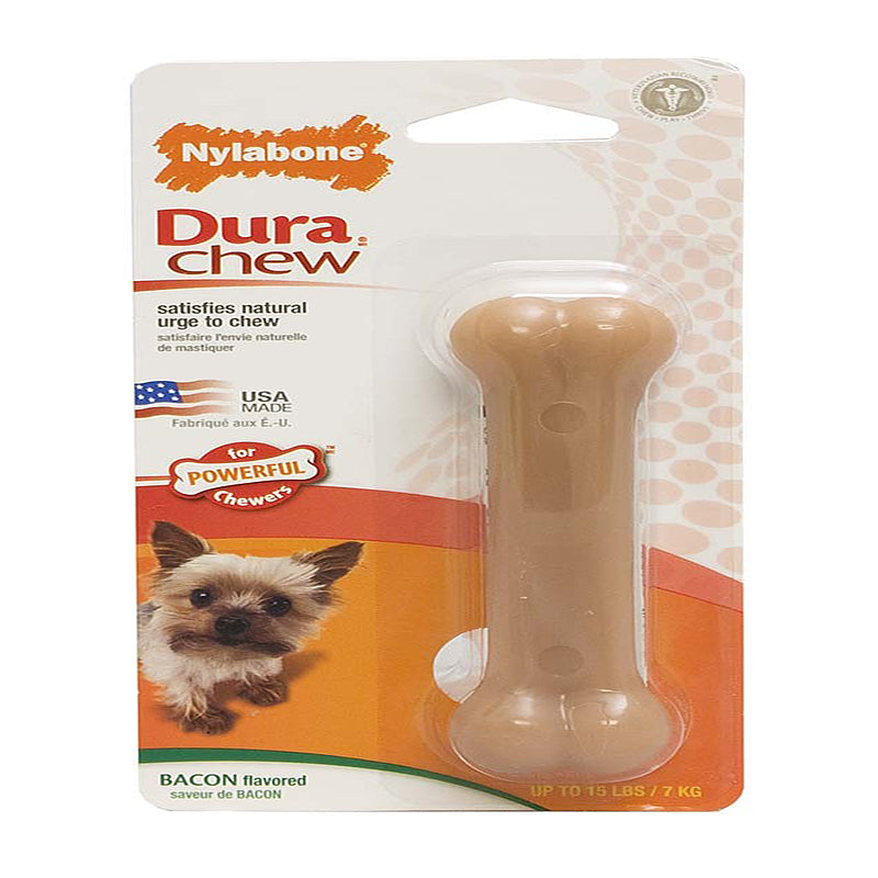 Nylabone Power Chew Dog Toy Bacon 1ea/XS/Petite - Up To 15 lb