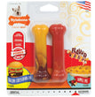 Nylabone Power Chew Flavor Frenzy Durable Dog Chew Toys Twin Pack Bacon Cheeseburger & Apple Pie 1ea/SMall/Regular - Up To 25 Ibs.