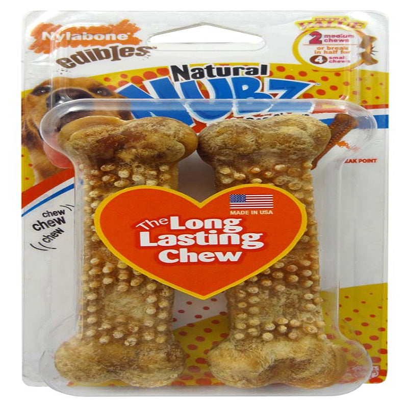 Nylabone Natural Nubz Chicken Dog Treats Chicken, Large  30 Lbs 2 ct for your Pet Dog with Pet Store X.