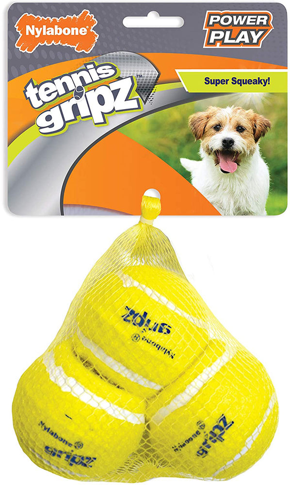 Nylabone Power Play Dog Tennis Ball Gripz 1ea/SMall/Regular - Up To 25 Ibs.