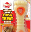 Nylabone Puppy Power Chew Knuckle Bone & Pop-In Puppy Treat Toy Combo Chicken 1ea/Medium/Wolf - Up To 35 lb