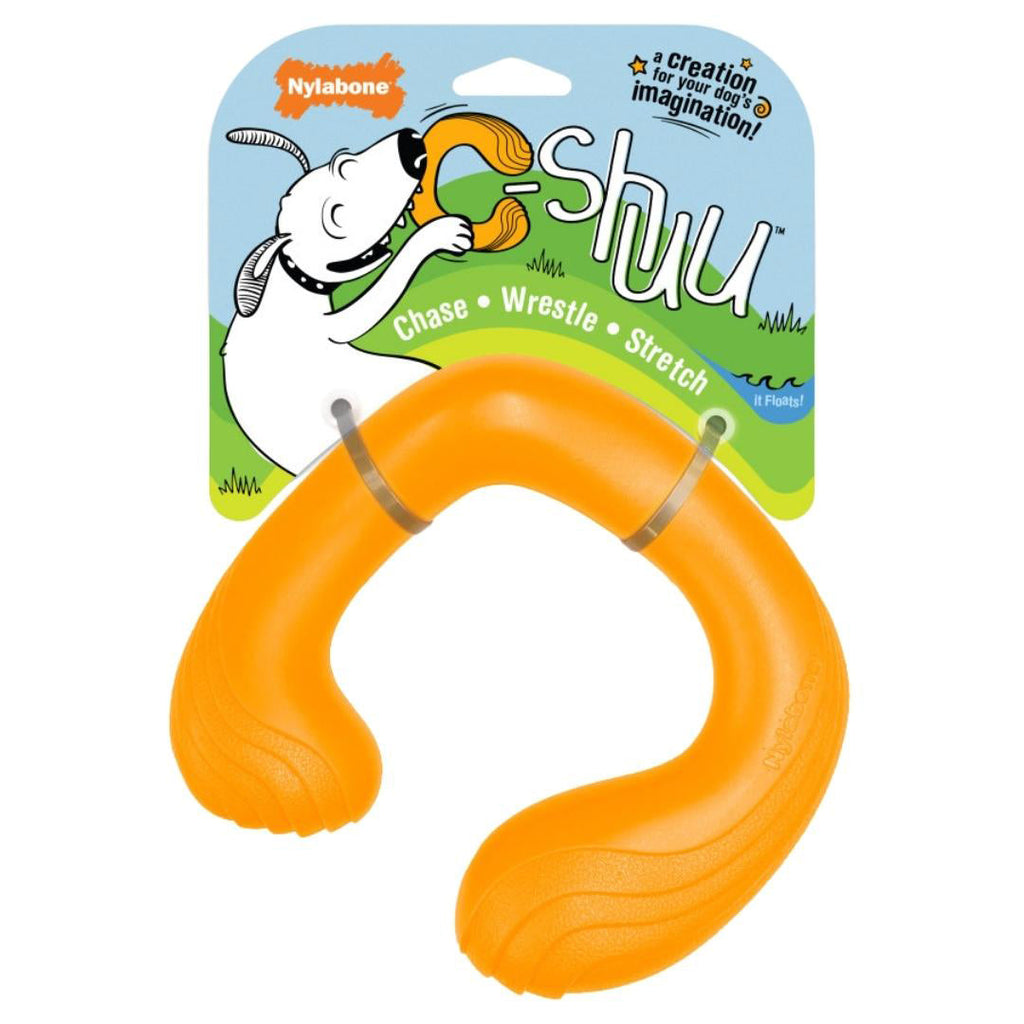 Nylabone Creative Play C-Shuu Dog Chase Toy Orange 1ea/Large/Giant - Up To 50 lb