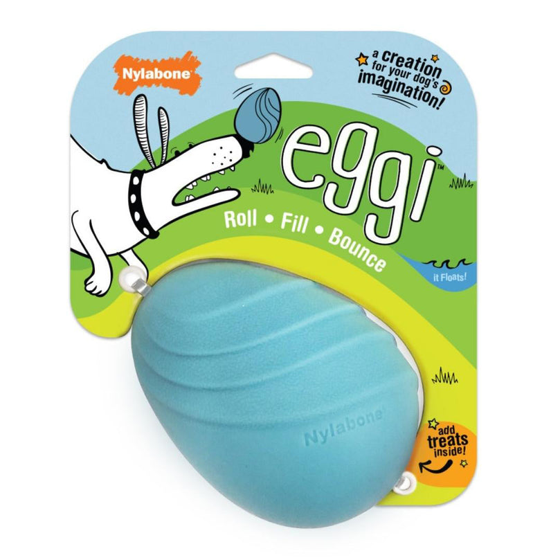 Nylabone Creative Play Eggi Dog Treat Toy Blue 1ea/Large/Giant - Up To 50 lb for your Pet Dog with Pet Store X.