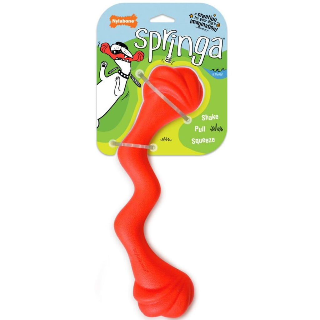 Nylabone Creative Play Springa Dog Pull Toy Red 1ea/Large/Giant - Up To 50 lb