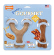 Nylabone Gourmet Style Puppy Chew Toy Twin Pack Bacon, Peanut Butter 1ea/SMall/Regular - Up To 25 Ibs.