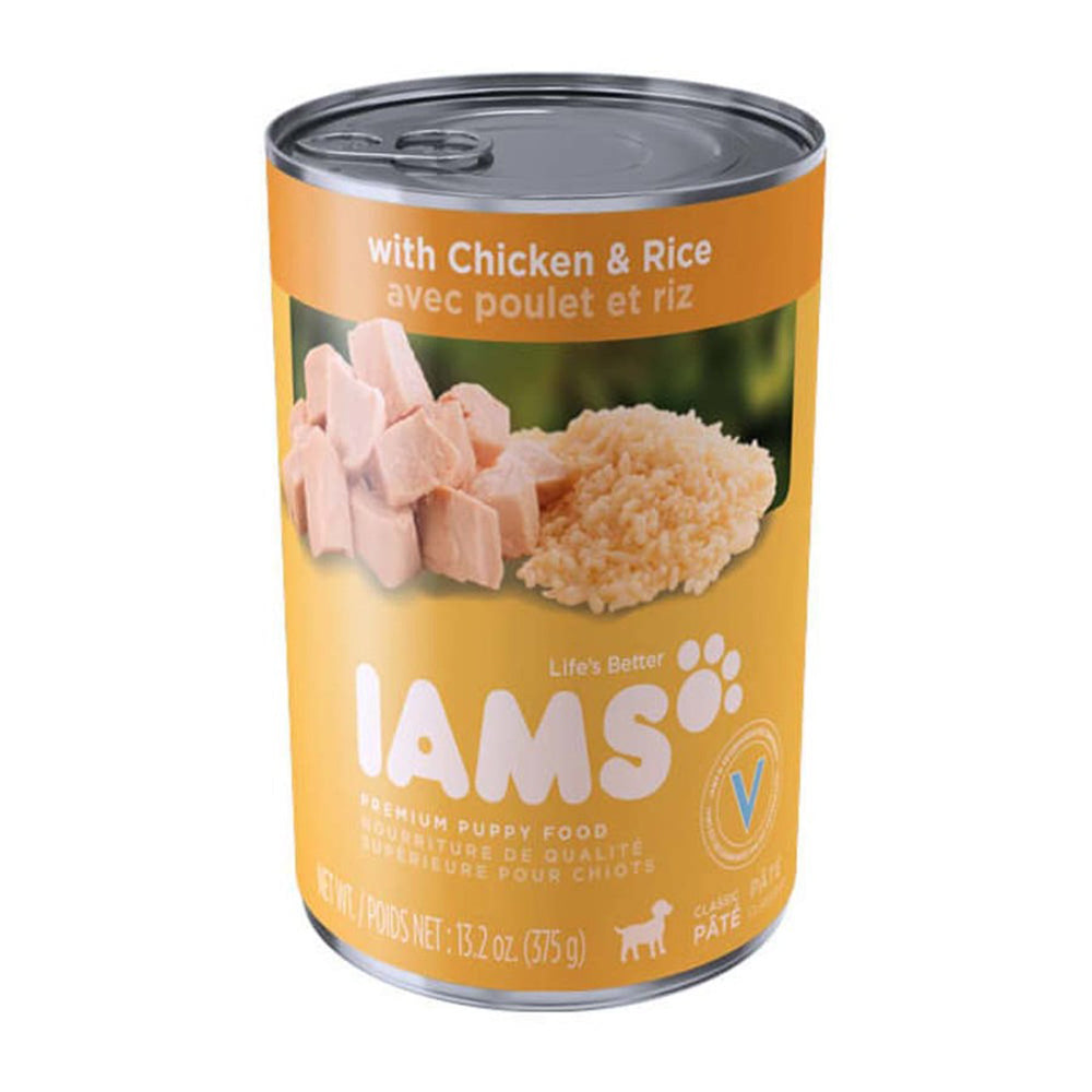 IAMS Proactive Health Paté Puppy Wet Dog Food Pate w/Chicken & Rice 132oz (Case of 12) for your Pet Dog with Pet Store X!