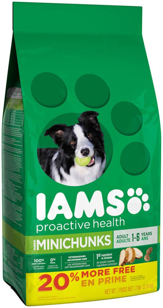 IAMS Minichunks Small Kibble High Protein Adult Dry Dog Food Real Chicken 1ea/7 lb for your Pet Dog with Pet Store X!