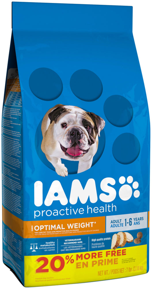 IAMS Healthy Weight Adult Dry Dog Food Chicken 1ea/7 lb for your Pet Dog with Pet Store X!