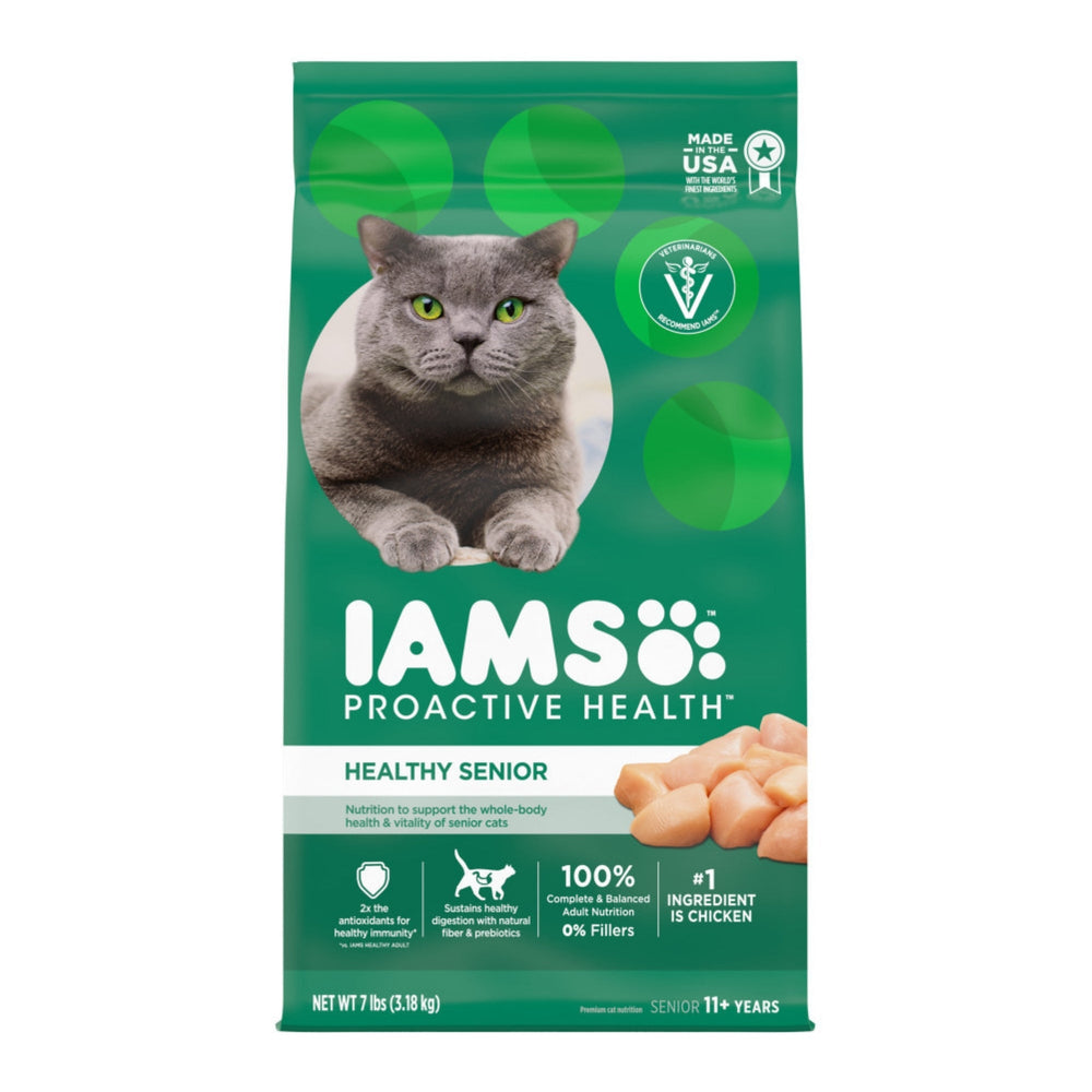 IAMS Proactive Health Senior Dry Cat Food Chicken 1ea/7 lb