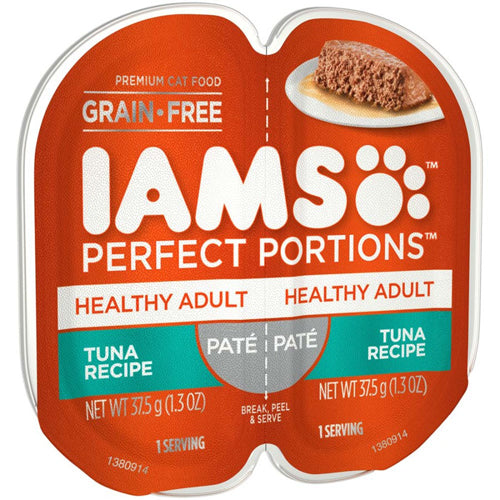 IAMS Perfect Portions Grain Free Healthy Paté Adult Wet Cat Food Tuna 24ea/2.6 oz, 24 pk