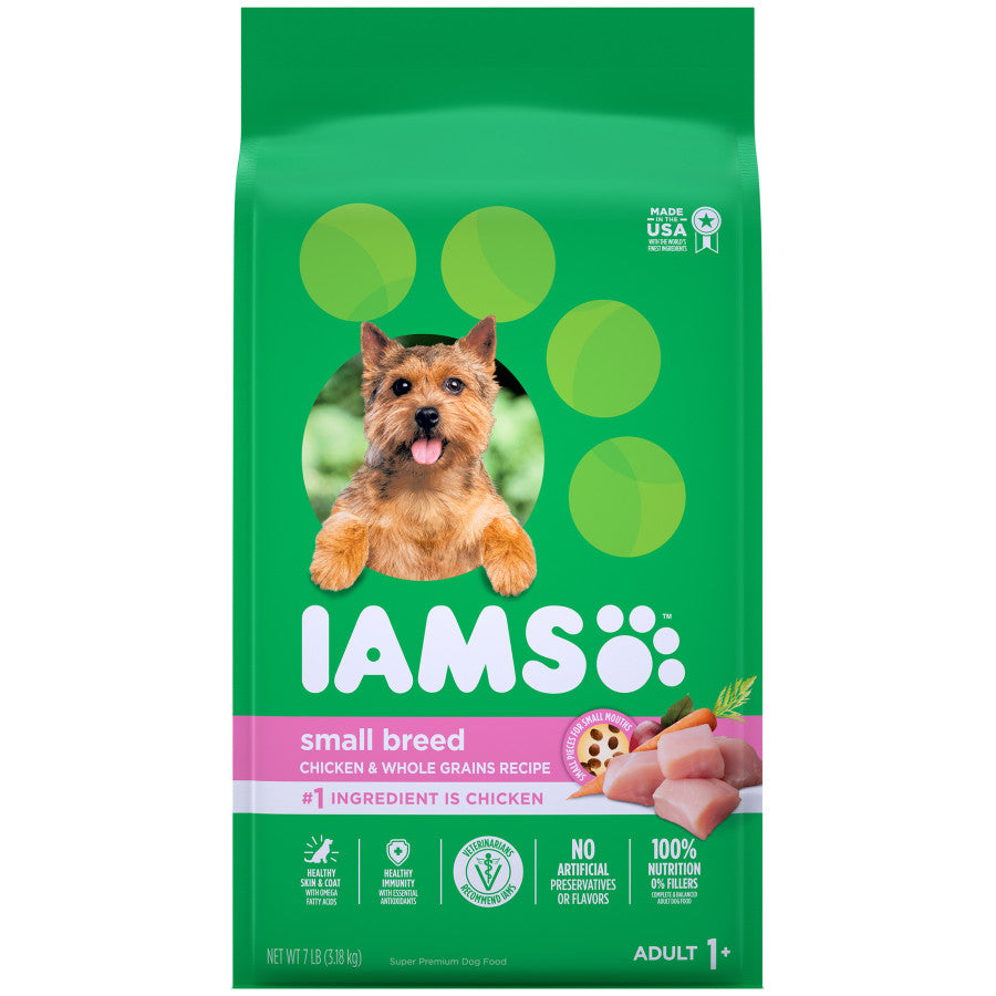 IAMS Small & Toy Breed Adult Dry Dog Food Real Chicken 1ea/7 lb for your Pet Dog with Pet Store X!