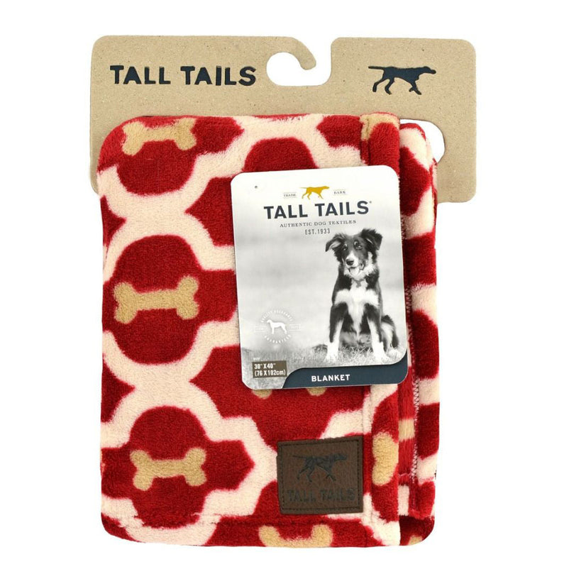 Tall Tails Dog Blanket Red Bone 20X30 for your Pet Dog with Pet Store X.