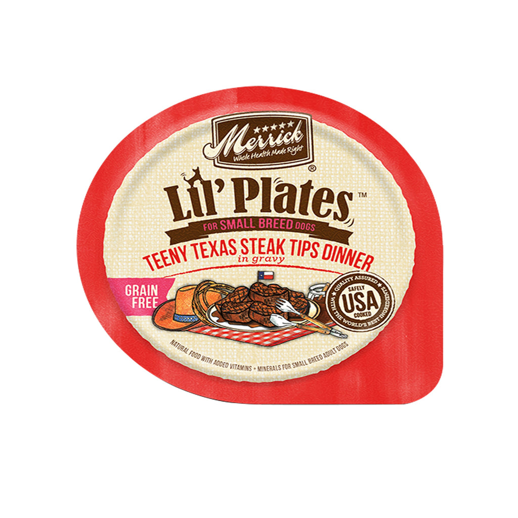 Merrick Lil Plates Grain Free Teeny Texas Steak Tips Dinner 3.5oz. (Case of 12)